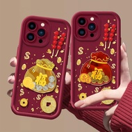 3D Lucky Gold Coin Lucky Pocket Phone Case For Infinix ITEL RS4 A70 P55 5G Smart 6 Casing Soft Silic