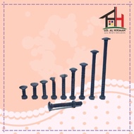 CB M8 Nut Bolt - CARRIAGE 5/ 16 x 4 1/ 2 Inch (11.2 CM Umbrella Bolt) PER BOX 75 SET