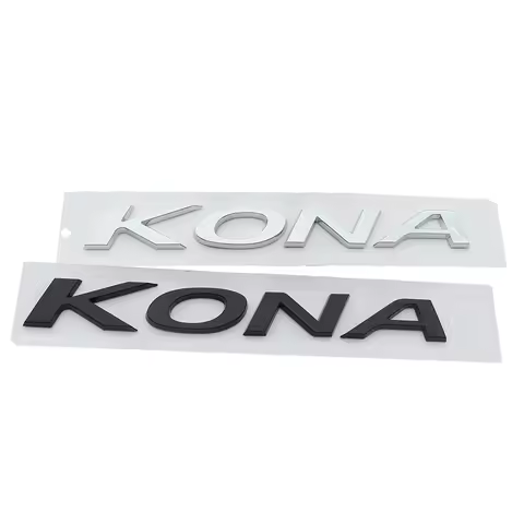 1PC 3D ABS KONA Car Letter Logo Sticker Tail Decoration Badge Auto Rear Trunk Emblem Decal Accessori