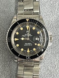 Tudor Mini SUB 黑面，(serial number174xxx) 配原裝帶，勞的勞底、32mm適合男女配帶，表帶較鬆及微花，完美主義者勿擾！