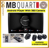 MB Quart Android Player With 360 Camera 4+64GB or 8+256GB 2K Resolution Screen Car Android With 360 