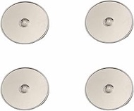 Ruiwaer 4PCS Tie Disc Snaps 23mm Diameter Silver Alloy Slide Metal Fittings DIY Card Rope Necklace C
