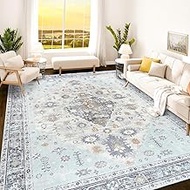 Istana 8x10 Area Rug - Blue 8x10 Rugs for Living Room - Foldable 8x10 Rugs for Bedroom - Stain Resis