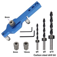 Pemandu Bor Kit Woodworking 6/8/10mm Self Centering Alat Penjepit Pene