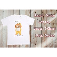 Cartoon Printing Casual Short Sleeve T-Shirt *Cotton* BR087 "Cute Bear Series" Adult & Kids *Unisex*