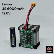 แบตเตอรี่ ลิเธียมไอออน Mpower ของแท้ 3S 4S 5S 6S แบตเตอรี่ลิเธียม 18650 รับประกัน mAh เต็ม