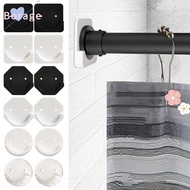 BORRAONE 2pcs Curtain Rod Mount Retainer No Drilling Stick Universal Adjustable Screw Fixation Tensi