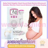 Baby Fetal Doppler Heart Sound Rate Device Ultrasound Detector Monitor Fetal Sound Detector LCD Curv