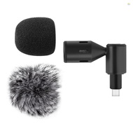 Mini Plug-in Smartphone Microphone Mobile Phone Mic Cardioid Pickup Type-C Plug 90° Angle Adjustable