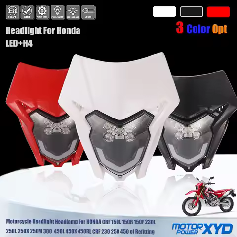 Motorcycle LED Headlight Headlamp Head Light For HONDA CRF150L 150R 150F 230L 250L 250X 250M 300 450