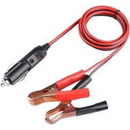 Alligator Clamp To Male Cigarette Lighter Extension Cable, Car Power Adapter Plug Socket Cord 15A Fu