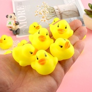 Combo of 5 Yellow Ducks Dropping Baby Bathtub, Duck Squeezing Sounds