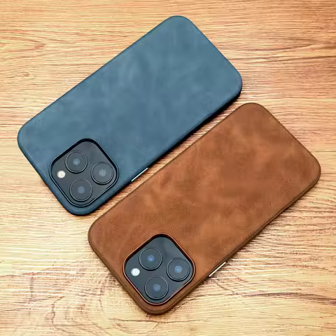 Luxury Artificial Leather Retra Cover Case For iPhone 18 17 16 15 14 13 Pro Max 16Pro 15Pro 14Pro IP