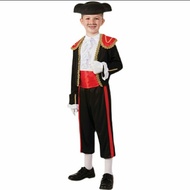 Spain Senor SSpanish boy Costume black red shoulder Spanish children's Costume