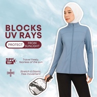 ZOE ARISAH Wynter Windbreaker Women Sport Jacket Muslimah Hiking Outfit Baju Sukan Activewear UV Pro