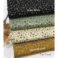 (HARGA 0,5m) KAIN RAYON DIAMOND VISCOSE MOTIF BUNGA KECIL DIANA