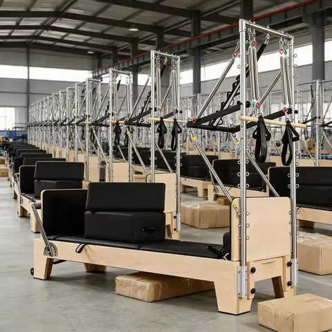 Pilates Reformer Combination Pilates Equipment Manufactory Wood Pilates Reformer Machine With Half T