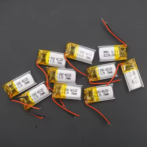 10pcs 3.7V 70mAh Polymer Li Lithium Lipo Battery Cell 401220 For DIY MP3 Headphones Bluetooth Speake