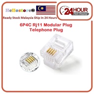 6P4C Rj11 Modular Plug Gold Plated Telephone Plug High Quality Telephone Connector 6P4C