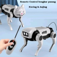 Children's Remote Control Electric Mechanical Robot RC Smart Robot DIY Dog Cat Toy Robot Dog Tracker