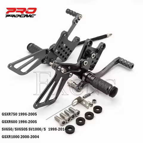 For Suzuki GSXR 600 750 1000 K1-K4 SV 650 SV650S SV1000/S 1998-2014 CNC Motorcycle Foot Pegs Rest Re