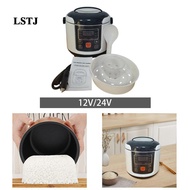 [Lstjj] Rice Cooker for Car Electric Rice Cooker Multi Use Camping with Steaming Tray 2L Auto Quick 