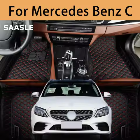 SAASLE Custom Car Floor Mats For Mercedes Benz C Class W204 W205 S204 S205 C204 C205 C200 C300 C250 