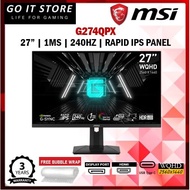MSI G274QPX 27" (27", RAPID IPS, WQHD, 1MS, 240HZ) GAMING MONITOR