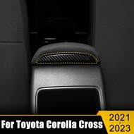 Car Accessories For Toyota Corolla Cross XG10 2021 2022 2023 Stainless Rear Console Armrest Garnish Sticker Trim Strip C