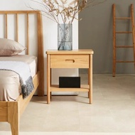 【D3原木家居】Clara北美梣木床頭櫃 床邊櫃