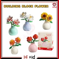[SG Seller]Sunflower eternal flower building blocks  flower building blocks assembly Tulip building 