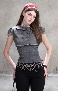 (พร้อมส่ง/ชุดแบรนด์เวียดนาม) Mira top - MANIA CUTIE เสื้อ