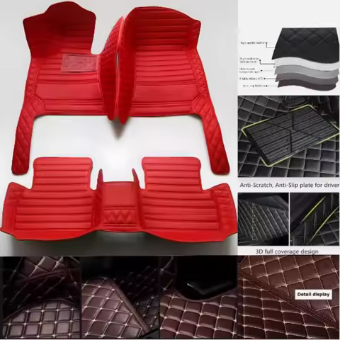 Full coverage Custom Fit car Floor Mats For Xpeng XiaoPeng G6 G7 G9 genuine leather accessory carpet