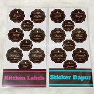 💥 68PCS💥 STIKER DAPUR 💥Kitchen Labels / Sticker Dapur / Label Rempah