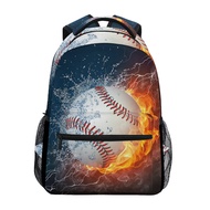 Kcldeci Baseball Kids Backpack for Boys Girls, Baseball School Backpacks Bookbag Elementary School B