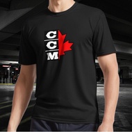 8ONY Summer men's T-shirt 100% cotton  CCM Retro Ice Hockey Logo 3 Active T-Shirt Funny Logo America