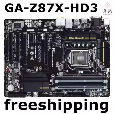 For GA-Z87X-HD3 Motherboard 32GB 2×PCI-E X16 Garphics Card Slot LGA 1150 DDR3 ATX Z87 Mainboard 100%
