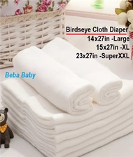Beba Baby Birdseye Lampin 3,6,12pcs Large All White Cloth Diaper Newborn Needs Essentials (3pcs,6pcs