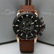 PROMO SDC SHOP JAM TANGAN PRIA ALEXANDRE CHRISTIE AC6564  AC 6564 TALI KULIT NEW GARANSI RESMI 1 TAH