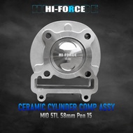 H4R HI-Force Ceramic Cylinder Block - BORE UP SEHER Block Mio Mio Soul Nouvo 58mm BORE UP Block H4