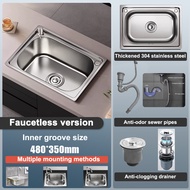 ✨24-hour shipping✨304 stainless steel kitchen sink Household high quality vertical sink wash basin w