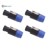 .Speaker Plug Twist Lock 4 Pole Speaker Plug compatible with  Speakon NL4FC, NL4FX, NLT4X, NL2FC - 4