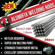 【FEELING】30pcs 33cm/1.08ft 1.6mm Solution Welding Flux-Cored Rods Aluminum Wire Brazing