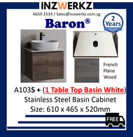 Baron A103S Stainless Steel Cabinet With Table Top Basin