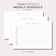 Weekly Schedule, Productivity Planner, Weekly Organizer, Minimalist Weekly Planner