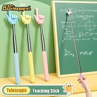 BIGBIEAGOPXI Teaching Pointer, Stainless Steel Telescopic Rod Finger Reading Sticks, Durable Finger 