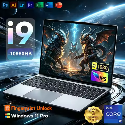 2026 i9 Laptops Windows 11 15.6" Laptop Fingerprint UnIock Intel Core i9-10980HK 16GB RAM 1TB 2TB SS