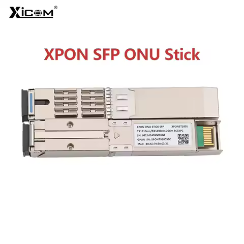 Xicom Xpon Stick ONU 1.25G/2.5G SFP Pon Stick With MAC PPPoE IPoE HGU SC Connector 1310/1490nm 20KM 