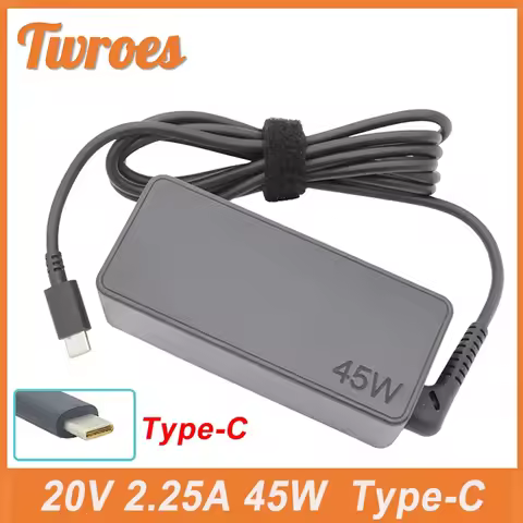 20V 2.25A 45W Type USB C For Lenovo AC Laptop Charger Chromebook C330 00HM666 Series ThinkPad T480 Y
