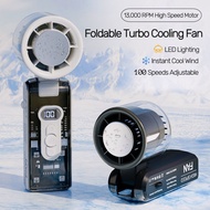 Handheld Foldable 13000RPM Turbo Fan 100 Speed LED Display Adjustable Portable Instant Cold Cooling 